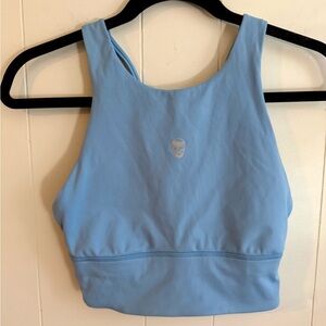 GYM REAPERS REVIVE HIGH NECK BRA - SKY BLUE Size XS